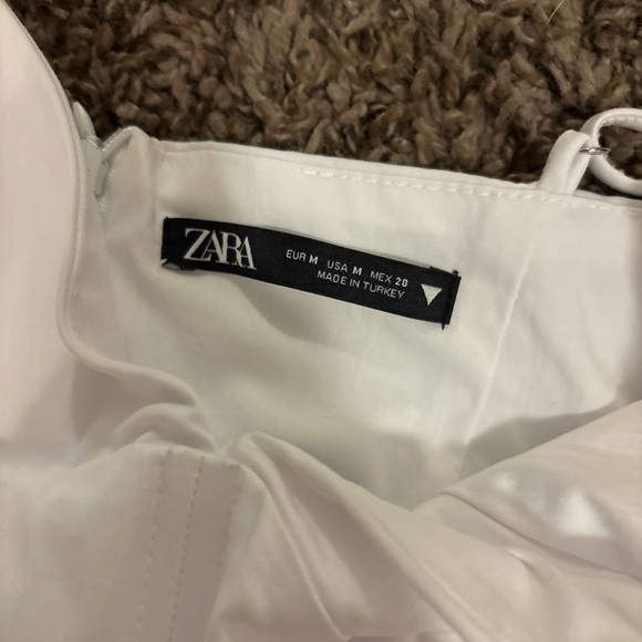 White Zara Corset Bodice Mini Dress - Picture 6 of 8